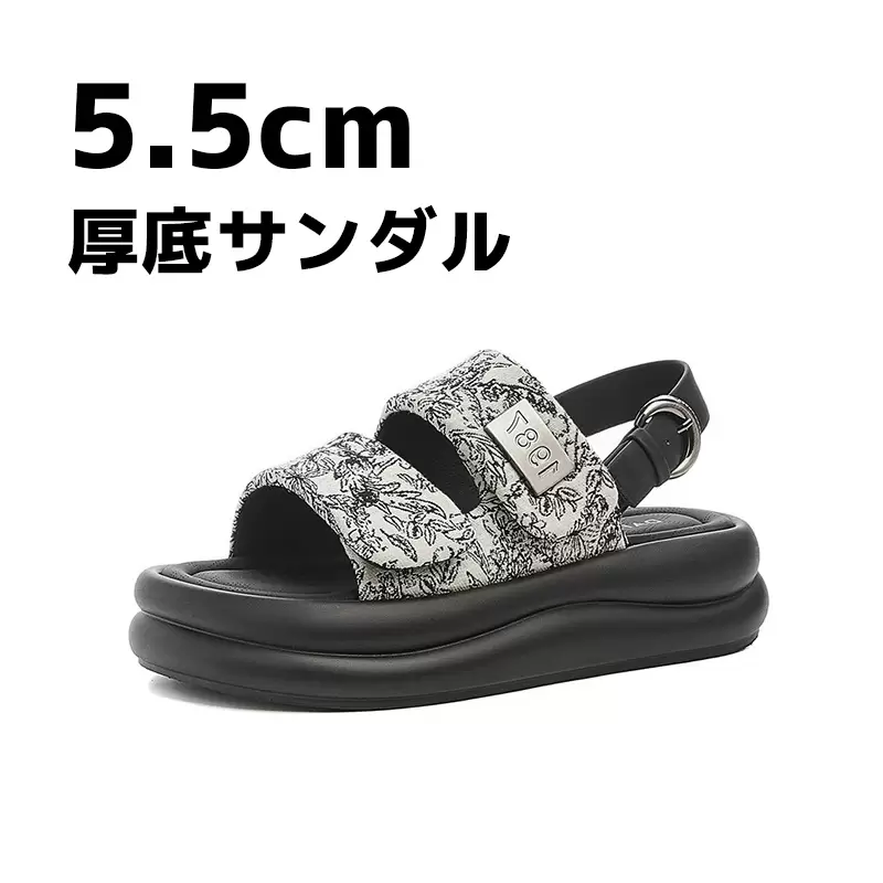 厚底サンダル カジュアル5.5cm