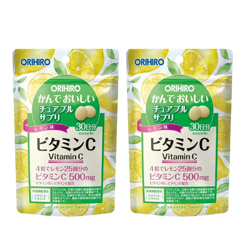 オリヒロ かんでおいしいチュアブルサプリ ビタミンC 120粒 30日分×2個